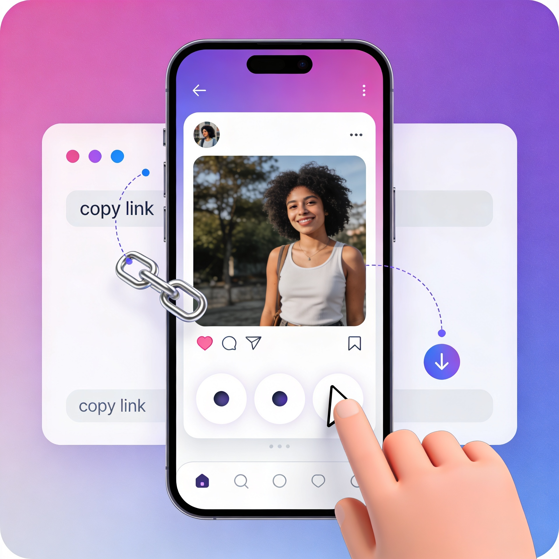 How to copy Instagram photo link